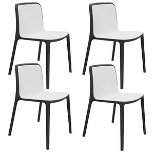 4260761571911 - 4 Besucherstühle Cento 4260761571911 weiß Kunststoff