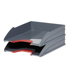 2 DURABLE Briefablagen VARICOLOR® dunkelgrau DIN C4