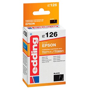 edding EDD-126  schwarz Druckerpatrone kompatibel zu EPSON T0711/T0891