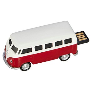 USB-Stick VW Bus, rot rot, weiß 32 GB