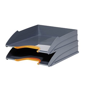 2 DURABLE Briefablagen VARICOLOR® dunkelgrau DIN C4