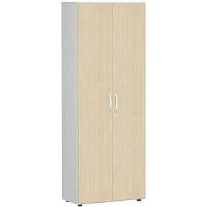 4038933486611 - Garderobenschrank Flex S-386128-AL lichtgrau ahorn 2 Fachböden 800 x 420 x 2160 cm