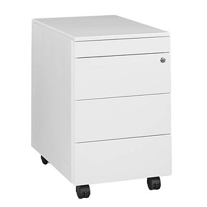 4260090179161 - Rollcontainer 111621-MPS PM3+1 Metall weiß 3 normale Schubladen mit extra Utensilienauszug abschließbar 4260090179161 Gürka