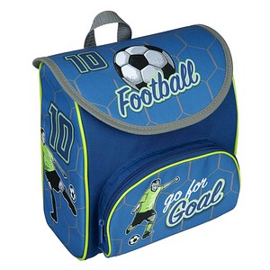 Kindergartenrucksack Football Kunstfaser blau