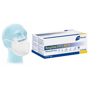 Meditrade® Atemschutzmasken Respima FFP2 NR D DIN EN 149:2001, A1:2009, 20 St.