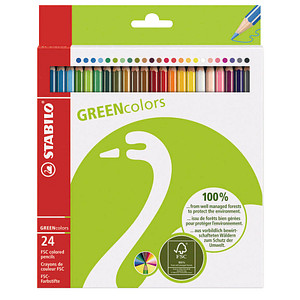 STABILO GREENcolors Buntstifte farbsortiert, 24 St.