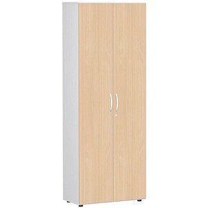 4038933486598 - Aktenschrank Flex S-386100-BW weiß buche 5 Fachböden 800 x 420 x 2160 cm