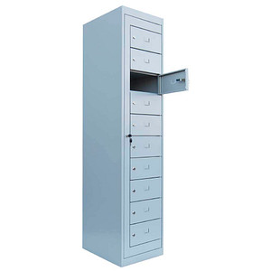 4061815521353 - Schließfachschrank lichtgrau 526100 10 Schließfächer 400 x 500 x 1800 cm 4061815521353 LÜLLMANN