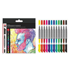 4007751738721 - Permanentmarker 01470 000 00100 farbig sortiert  4007751738721 12 Stück