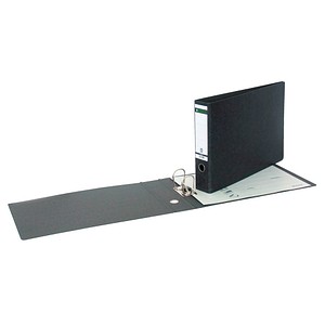 LEITZ 1073 Ordner schwarz marmoriert Karton 7,8 cm DIN A3 quer, 1 St.