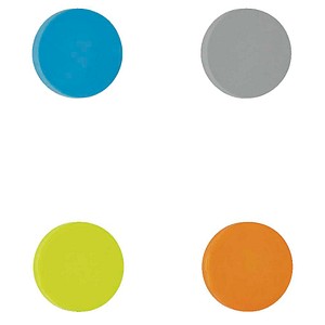 4002390083089 - Ferrit-Magnet Maul 4 Stück bis 08 kg Silikon-Ummantelung Ø 30 x 7 mm farbsortiert