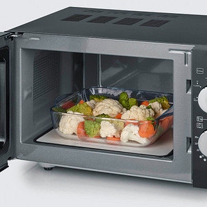 4008146037603 - SEVERIN Mikrowelle 800 W Grillfunktion 20 l 9 Stufen Garraumbeleuchtung B 462 x T 395 x H 270 mm Kabellänge 1000 mm Schwarz Edelstahl