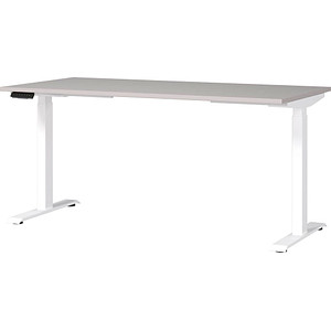 4005949790865 - Sitz-Steh-Schreibtisch JET 7908-617 elektrisch höhenverstellbar 72-120cm (H) 160cmx80cm (BxT) rechteckig kaschmir   Weiß 400