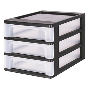 8716382151484 - Aufbewahrungsbox 6172 außen 26x355x255cm Polypropylen transparent schwarz 8716382151484 IRIS Ohyama