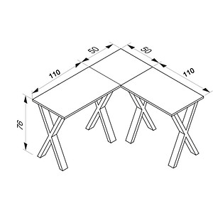 4051814434310 - Lona Schreibtisch anthrazit rechteckig X-Fuß-Gestell schwarz 1600 x 500 cm 4051814434310 - Lona Schreibtisch anthrazit rechteckig X-Fuß-Gestell schwarz 1600 x 500 cm