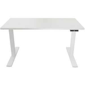 0796376505569 - E-WonderTech elektrisch höhenverstellbarer Schreibtisch weiß rechteckig T-Fuß-Gestell weiß 1400 x 600 cm 0796376505569 Bisley 0796376505569 - E-WonderTech elektrisch höhenverstellbarer Schreibtisch weiß rechteckig T-Fuß-Gestell weiß 1400 x 600 cm 0796376505569 Bisley