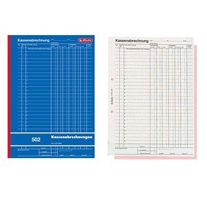 Herlitz Kassenbuch A4 100 Seiten 2 Stück
