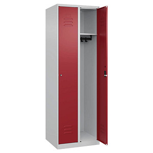 4067521365472 - Spind Classic Plus lichtgrau rubinrot 080000-20-S10031 2 Schließfächer 600 x 500 x 1850 cm 4067521365472 C+P-Möbel 4067521365472 - Spind Classic Plus lichtgrau rubinrot 080000-20-S10031 2 Schließfächer 600 x 500 x 1850 cm 4067521365472 C+P-Möbel