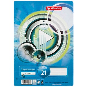 4006144574953 - Ringbucheinlagen 100050483 liniert A4 70g 4-fach-Lochung 4006144574953 50 Blatt