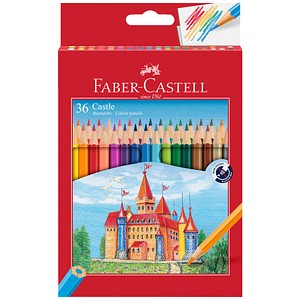 Faber-Castell Castle Buntstifte - 36 Farben - Sechskantform