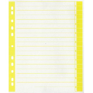 Wekre Trennblätter DIN A4 1-0 weiß/gelb, 230 g/m², 100 Blatt