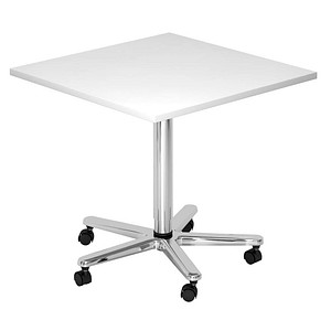 Stehtisch höhenverstellbar weiß quadratisch