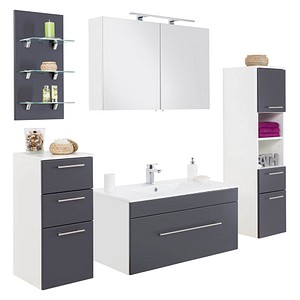 Badmöbel-Set VIVA anthrazit/weiß