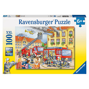 4005556108220 - Ravensburger Puzzle - Ravensburger Kinderpuzzle - 10822 Unsere Feuerwehr - Puzzle für Kinder ab 6 Jahren mit 100 Teilen im XXL-Format