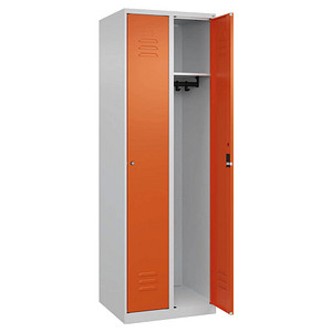 4067521414736 - Spind Classic Plus reinorange lichtgrau 080000-20-S10032 2 Schließfächer 600 x 500 x 1850 cm 4067521414736 C+P-Möbel