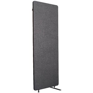 4260563729787 - Akustik-Raumteiler Luxor 1 Panel mit Standfüßen ca 7 kg B 600 x T 35 x H 1680 mm recycelte Materialien schiefergrau