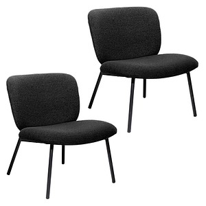 3660141963397 - Sessel meet® by Paperflow TWIST gepolstert B 600 x T 530 x H 420 mm Stoff und Stahl anthrazit mattschwarz