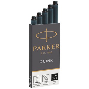 Parker Füllerpatronen Quink 1950382 schwarz Großraumpatrone 3501179503820 Parker 5 Stück
