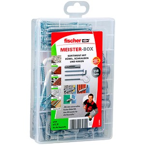 fischer Meister-Box - UX + S + H Dübel- und Schrauben-Sortiment Ø 684,555,5 mm x 3545506570 mm 4048962131390 fischer