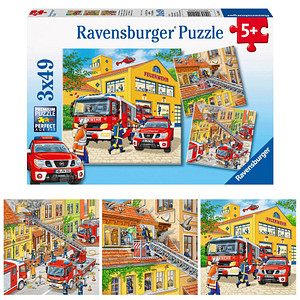 4005556094011 - Feuerwehreinsatz Puzzle 3x 49 Teile 4005556094011 Ravensburger