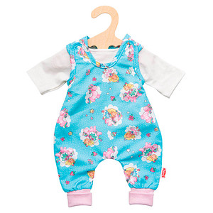 4001949010859 - Puppenstrampler EINHORN EMIL & FEE EMMA (28-35cm) mit T-Shirt in hellblau weiß