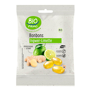 BIO PRIMO Ingwer-Limette Bio-Bonbons 60,0 g