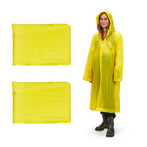 4052025981334 - unisex Regenmantel gelb Einheitsgröße 4052025981334 relaxdays 2 Stück