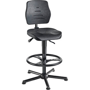 Mey Chair Arbeitsdrehstuhl W15-25-H-PU-FR7, schwarz / schwarz, bis 120kg 4260046928744 Mey Chair