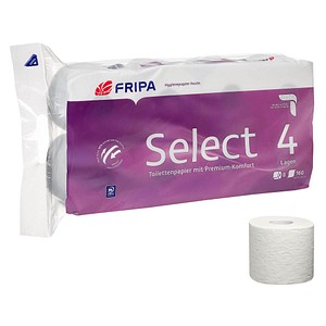 FRIPA Toilettenpapier Select 4-lagig, 8 Rollen