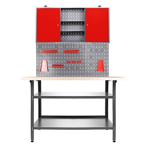 Werkbank-Set grau 120,0 x 60,0 cm