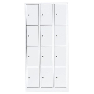4061815518063 - Schließfachschrank signalweiß 520437 12 Schließfächer 885 x 500 x 1800 cm 4061815518063 LÜLLMANN