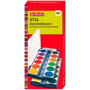 4008117006003 - herlitz Wasserfarbkasten Schulmalfarben 24 Farb 24 Farben