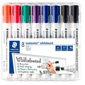 STAEDTLER 351 B WP8X Whiteboard-Marker farbsortiert 2,0 – 5,0 mm, 8 St.