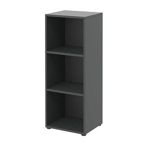 4059484217622 - Home Office Regal TEMPIO aus Holz 3 Fächer 3 OH B 400 x T 340 x H 1070 mm anthrazit 4059484217622 - Home Office Regal TEMPIO aus Holz 3 Fächer 3 OH B 400 x T 340 x H 1070 mm anthrazit