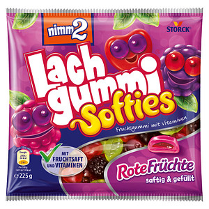 nimm2® Lachgummi Softies Rote Früchte Fruchtgummi 225 g