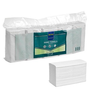 METRO PROFESSIONAL Papierhandtücher 273463 Zick-Zack-Falzung 2-lagig 750 Tücher