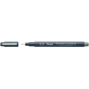 Pentel Pointliner Fineliner grau 0,5 mm, 1 St.