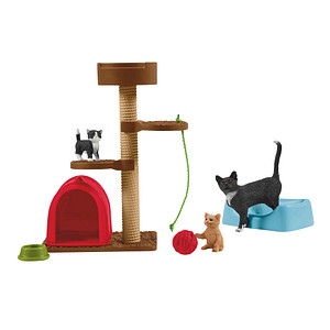 Schleich® Farm World 42501 Spielspaß für niedliche Katzen Spielfiguren-Set