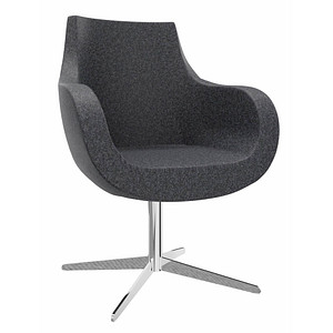 fm Sessel Pirum anthrazit chrom Stoff, 1 St.