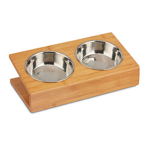 4052025916121 - Napfstation Katzen & kleine Hunde Wasser und Futter geneigter Doppelnapf Edelstahl hbt 10x335x18 natur - Relaxdays 4052025916121 - Napfstation Katzen & kleine Hunde Wasser und Futter geneigter Doppelnapf Edelstahl hbt 10x335x18 natur - Relaxdays